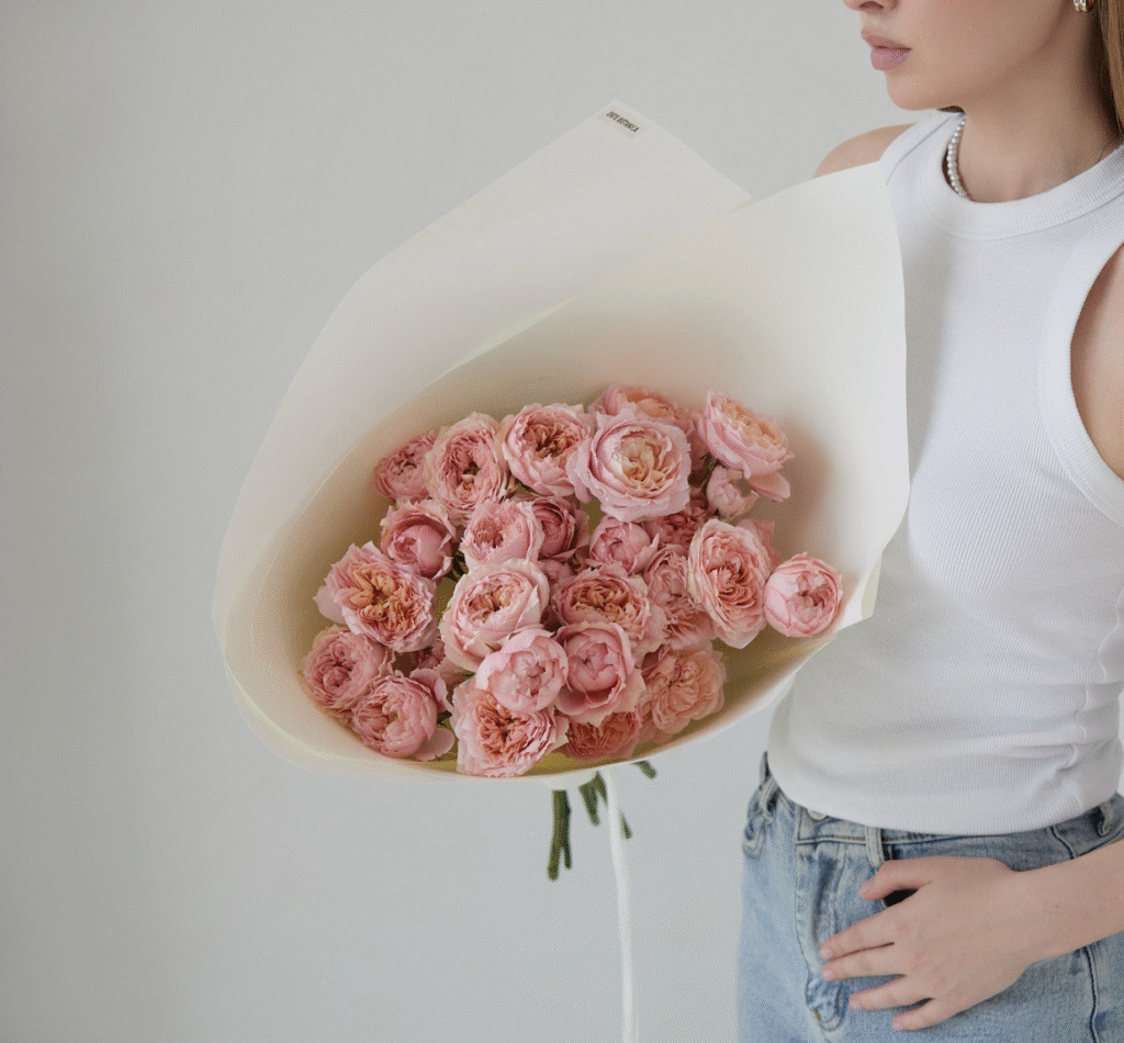 Монобукет из 7 кустовых роз Джульетта